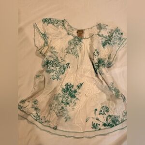 Art And Soul Turquoise Floral Blouse